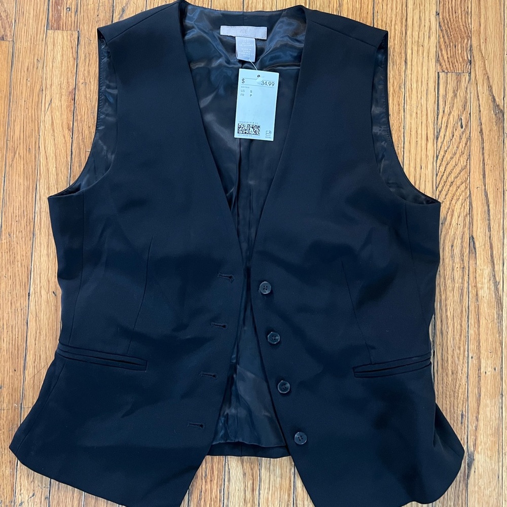 h&m black vest
